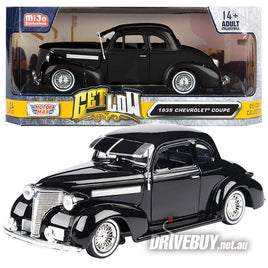 MotorMax Get Low 1939 Chevrolet Coupe in Black 1/24