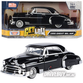 MotorMax Get Low 1950 Chevrolet Bel Air Hardtop Coupe in Black 1/24