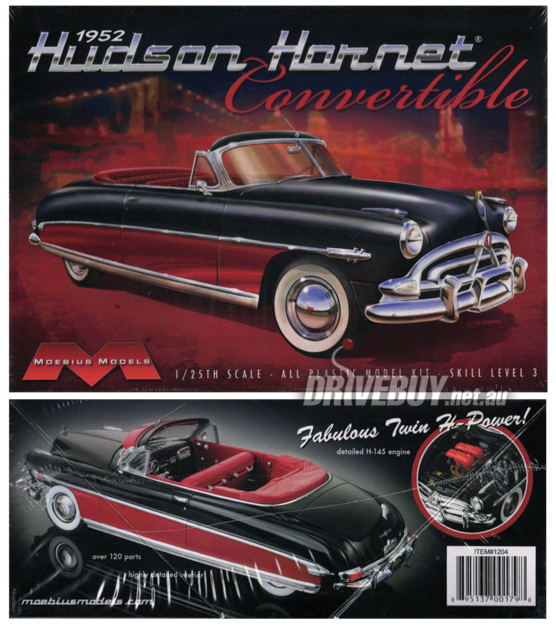 1952 Hudson Hornet Convertible 1/25.. Moebius Model Kit| DriveBuy