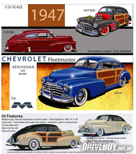 1947 Chevy Fleetline Aerosedan 1/25 – Moebius Plastic Model Kit