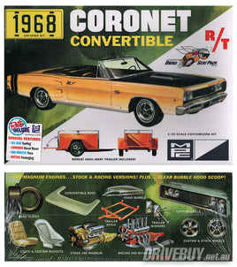 1968 Dodge Coronet R/T Convertible with Haul-Away Trailer 1/25 – MPC Model Kit