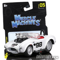 
              1964 Shelby Cobra #98 1/64 – Muscle Machines – White
            