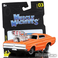 
              1966 Dodge Charger 1/64 – Muscle Machines – Orange
            