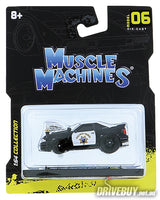 
              1993 Ford Mustang SVT Cobra Highway Patrol 1/64 – Muscle Machines – Black/White
            