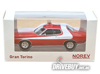 
              1975 Ford Gran Torino Starsky & Hutch 1/43 - NoRev Diecast - Red and White
            