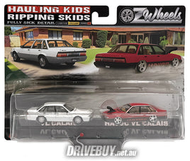 Holden VL Calais Commodore Twin Pack 1/64 - OzWheels Haulin Kids Rippin Skids
