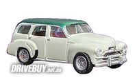 
              Holden FJ Wagon Custom 1/64 – OzWheels FSD S3 – Cream & Green
            