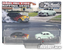 Holden FX Sedan Twin Pack 1/64 - OzWheels Diecast Haulin Kids Rippin Skids