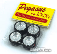 
              CL Chrome Rims 19" Wheel and Tyre Set 1/24 - Pegasus Model Products #1285
            
