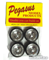 
              CL Chrome Rims 23" Wheel and Tyre Set 1/24 - Pegasus Model Products #2311
            