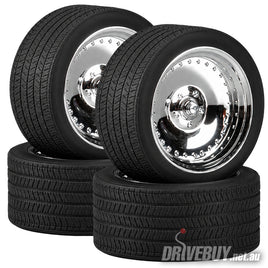 CL Chrome Rims 23" Wheel and Tyre Set 1/24 - Pegasus Model Products #2311