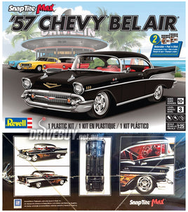 1957 Chevy Bel Air 1/25 - Revell Model Kit - Black Flames