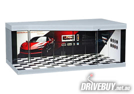 Black & White Grid Exhibition Hall Diorama 1/64 – SCJ Mini Scenes