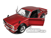 
              1970 Nissan Skyline (C10) Hakosuka Solido Works 1/18 - Solido Diecast - Red Metallic
            