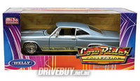 
              Welly 1965 Chevy Impala SS396 Hardtop Lowrider Silver Blue 1/24
            