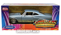
              WELLY 1965 CHEVY IMPALA SS396 HARDTOP LOWRIDER SILVER BLUE 1/24
            