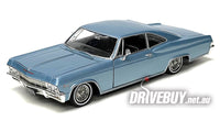 
              WELLY 1965 CHEVY IMPALA SS396 HARDTOP LOWRIDER SILVER BLUE 1/24
            