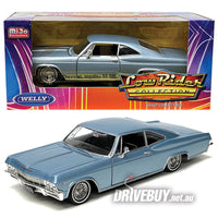 
              Welly 1965 Chevy Impala SS396 Hardtop Lowrider Silver Blue 1/24
            