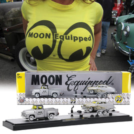 M2 MACHINES MOON EQUIPPED 1956 FORD F100 & 1949 MERCURY CUSTOM 1/64
