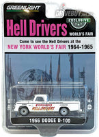 
              GREENLIGHT HELL DRIVERS 1966 DODGE D-100 PICKUP 1/64
            
