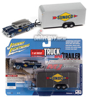 
              Johnny Lightning Sunoco 1955 Chevy Nomad & Trailer 1/64
            